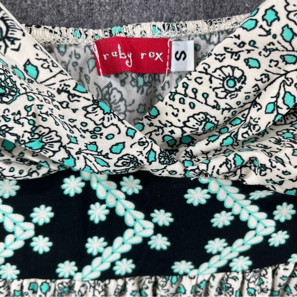 Ruby Rox Boho Floral Tie Back Dress Size S Cottagecore Y2K Adjustable Straps - Picture 5 of 12